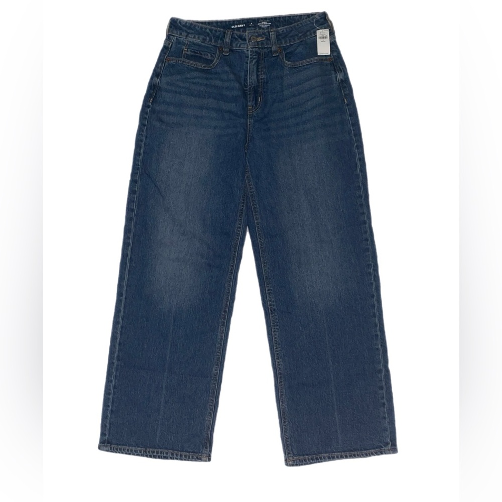Old Navy Blue Flare Wide-Leg Jeans